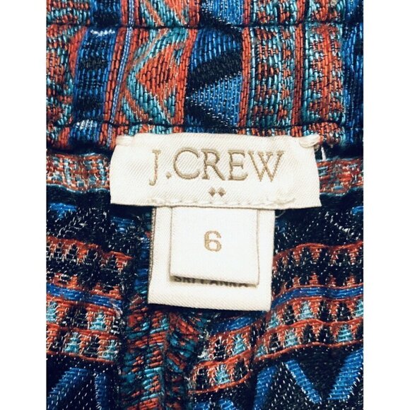 J Crew Womens Size 6 Jacquard Boardwalk Pull On Shorts Aztec Boho Festival - Picture 4 of 6